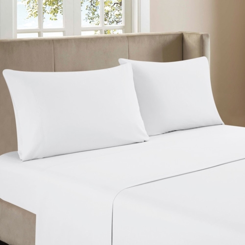 Luxen Home 4pc Bamboo Sheet Set Solid White King Size