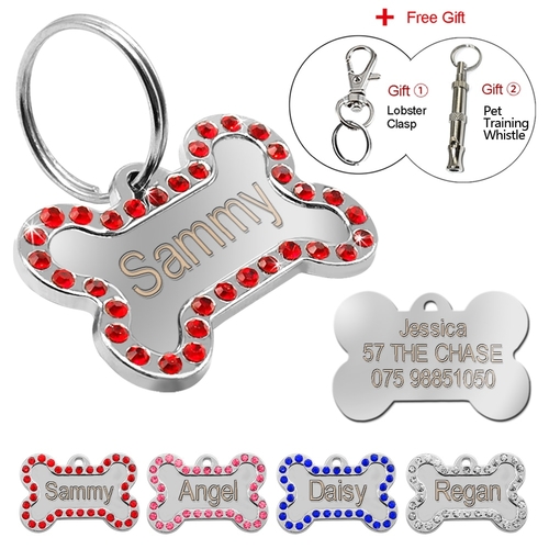 Bone Personalized Dog Cat ID Tag Dog Accessories
