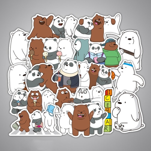 36 Pcs/set We Bare Bears Stickers Cartoon Cute