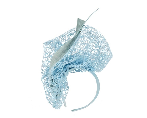 Bespoke light blue lace fascinator