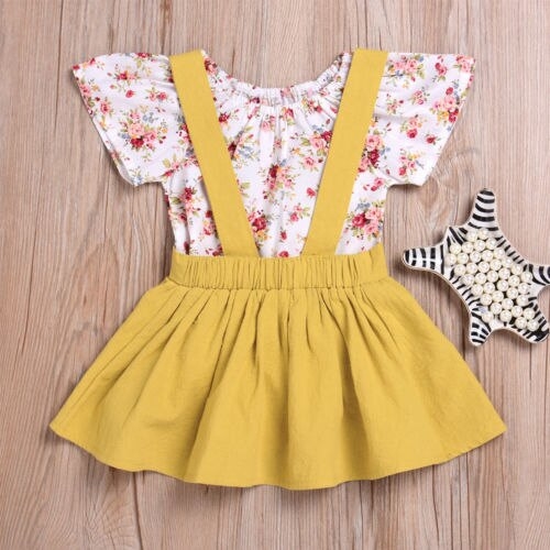 2018 Toddler Kids Baby Girls Floral Bodysuit Tops