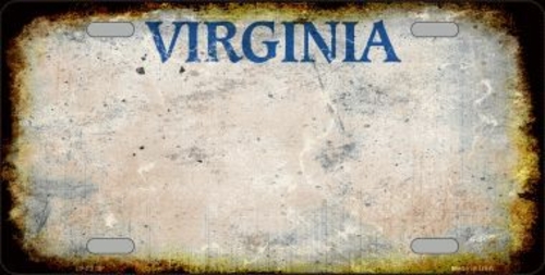 Smart Blonde LP-8215 Virginia Background Rusty Novelty Metal License P