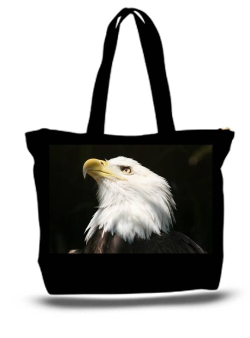 American Bald Eagle Large Tote New Zipper Bag
