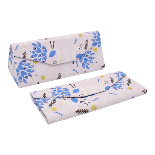 REAL SIC Animal PU Leather Glasses Case – Peacock