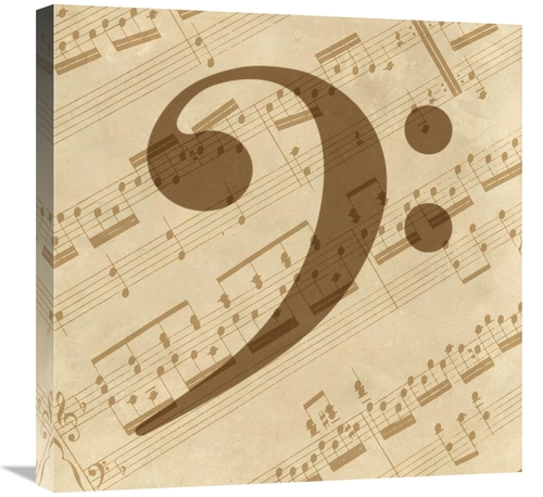Global Gallery GCS-453944-2424-142 24 x 24 in. Music - Bass Clef Art P