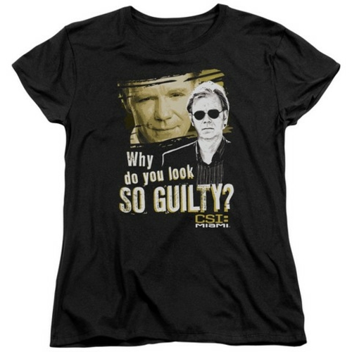 Trevco Csi Miami-So Guilty - Short Sleeve Womens Tee - Black- 2X