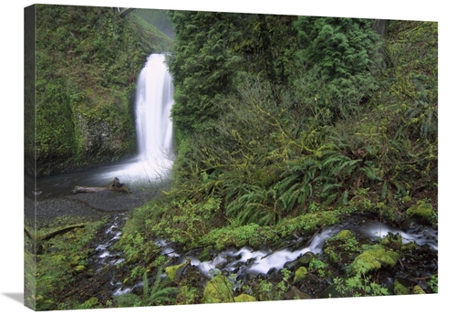 Global Gallery GCS-397146-2432-142 24 x 32 in. Multnomah Falls Cascadi