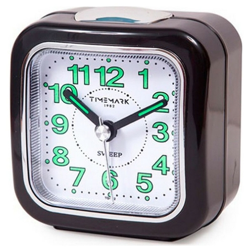 Analogue Alarm Clock Timemark Black Silent with sound Night mode (7.5