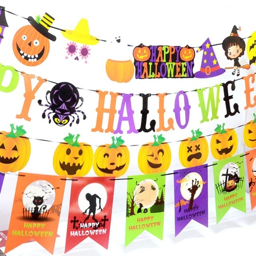 3.0m Halloween Banner Paper Hanging Pennant