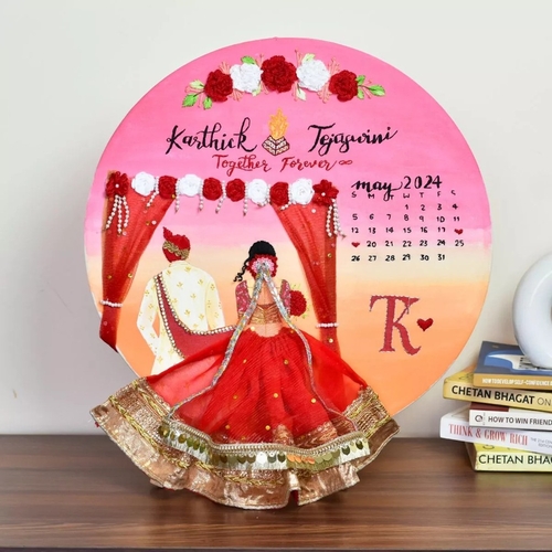 Customisable Mandap Theme Wedding Embroidery Hoop with Tassels + Free