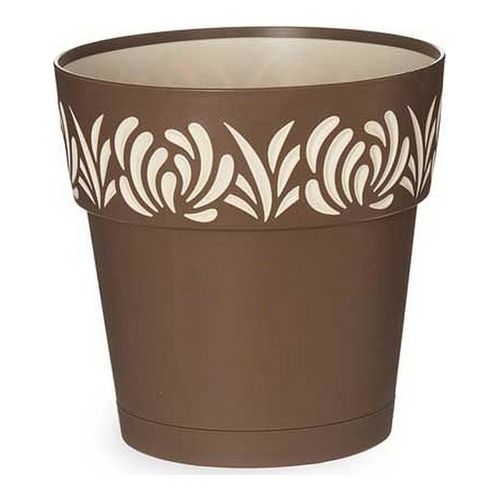 Planter Stefanplast Gaia Brown Beige Plastic 19 x 19 x 19 cm