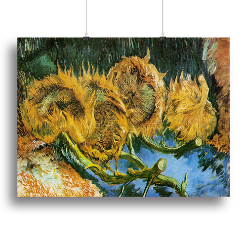 Four Cut Sunflowers by Van Gogh Canvas Print or Poster