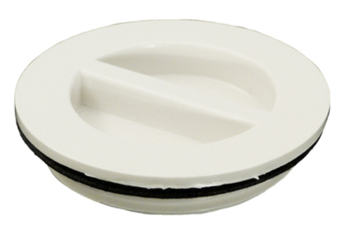 Waterway Plastics WW4004140 1.5 in. Flush Plug with Gasket, White