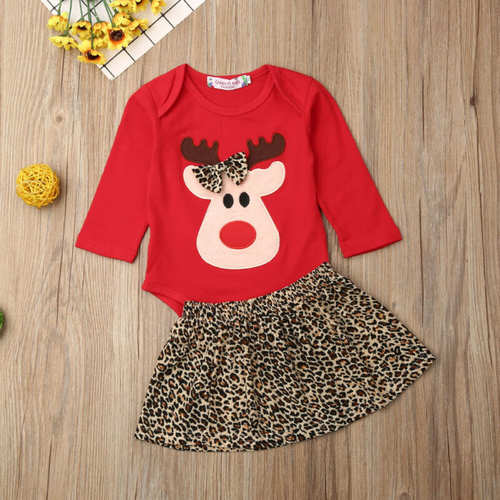 Pudcoco Autumn Christmas Infant kids Baby Girl