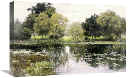 Global Gallery GCS-282360-22-142 22 in. Water Lilies on a Pond Art Pri