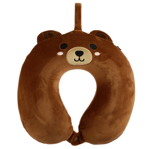 Cutiemals Bear Relaxeazzz Plush Memory Foam Travel Pillow