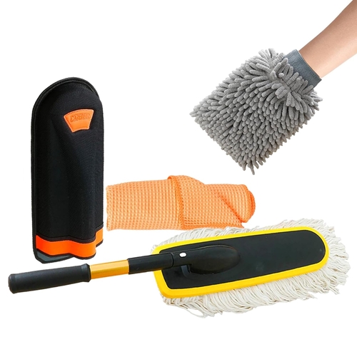 Cleaning Kit - 2 Microfiber Wash Mitt+1Duster+1Cleaning Cloth