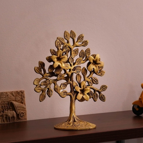 Pure Brass Kalpavriksha Tree Showpiece