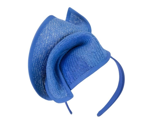 Royal Blue fashion pillbox fascinator hat for races