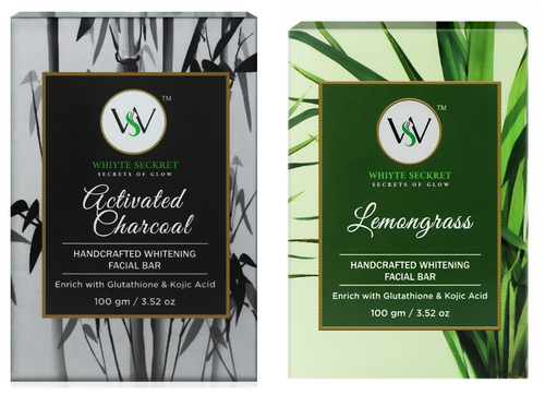 Activated Charcoal & Lemongrass Facial Soap Bar Pack of 2