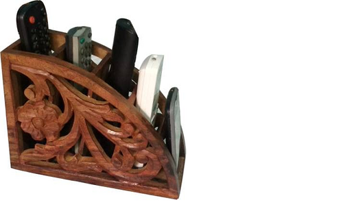 DECORASIA Wooden Remote Stand for Living Room Remote Holder