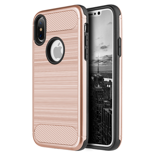 Apple TCAIPX-CBT-RG iPhone X Carbon Tech Silk Hybrid PC & TPU Cover Ca