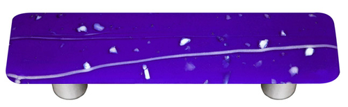 Hot Knobs HK3117-PA Mardi Gras White with Cobalt Blue Rectangle Glass