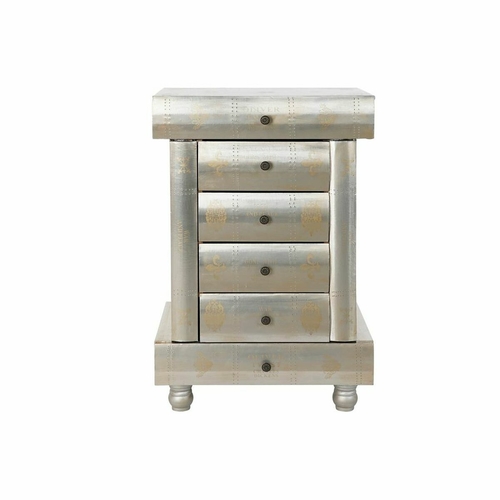 Chest of drawers DKD Home Decor Wood Aluminium (50 x 35 x 76 cm)