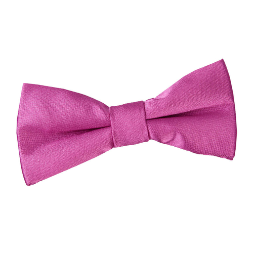 Plain Satin Pre-Tied Bow Tie - Boys - Mulberry