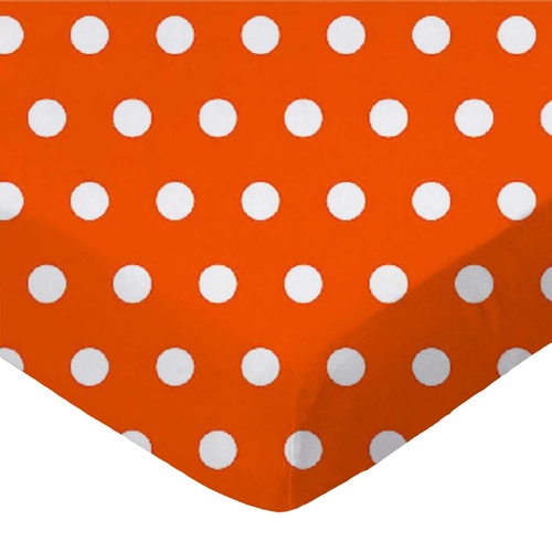 SheetWorld Fitted Portable Mini Crib Sheet - 100% Cotton Woven - Polka