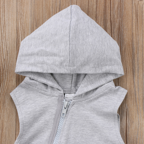 2018 Newborn Baby Boys Girls Hooded Zipper Romper