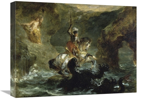 Global Gallery GCS-277376-22-142 22 in. St. George Fighting the Dragon