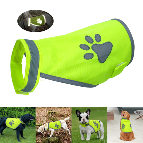 Reflective Super Visibility Dog Clothes Paw Print