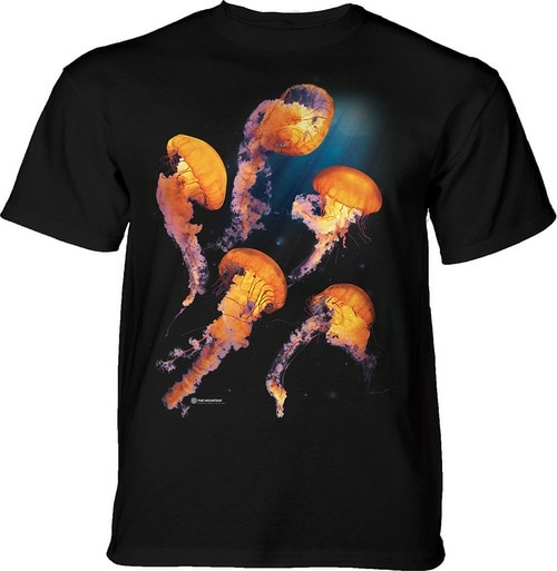 The Mountain 5465333 Black Pac Nettle Jellyfish Tri-Blends T-Shirt - E