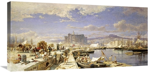 Global Gallery GCS-267619-36-142 36 in. The Harbour of Naples Art Prin