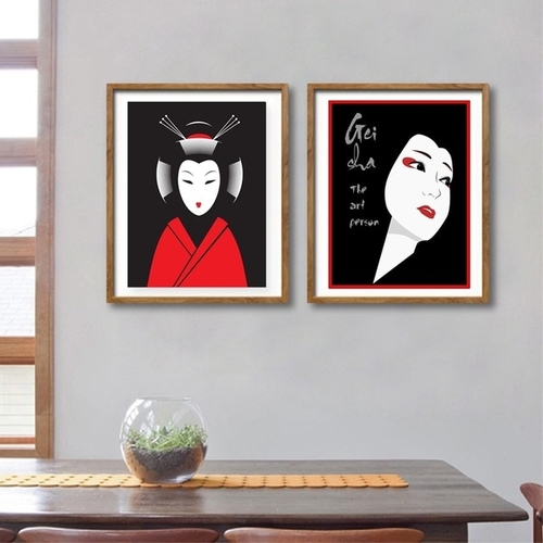 Japanese Geisha Canvas Art Print And Poster,