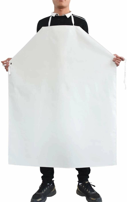 White Protective Medical Aprons 45". Pack of 100 Unisex Liquid-Proof