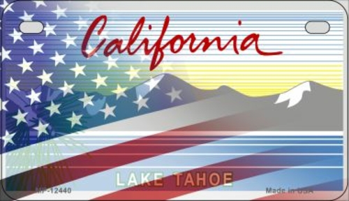 Smart Blonde MP-12440 7 x 4 in. California with American Flag Novelty 