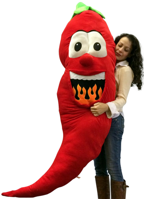 Big Plush Stuffed Red Pepper 66 Inch Soft Giant Fruit Vegetable Huge