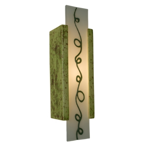 A19 RE114-PS-CL reFusion Squiggle Wall Sconce Pistachio and Clover