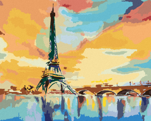 Paint by Numbers - EIFFEL TOWER AND A BRIDGE