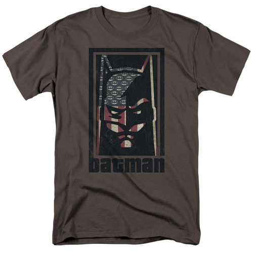 Trevco BM2830-AT-6 Batman & American Batman Short Sleeve Cotton Adult 