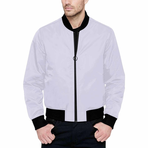 Mens Jacket - Lavender Purple and Black Bomber Jacket
