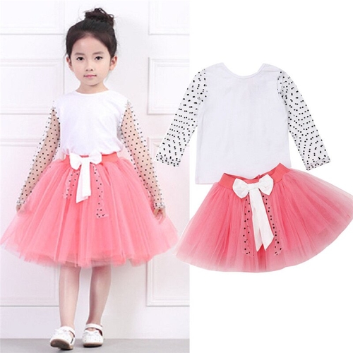 Princess Kids Girls Party Sets Mesh Long