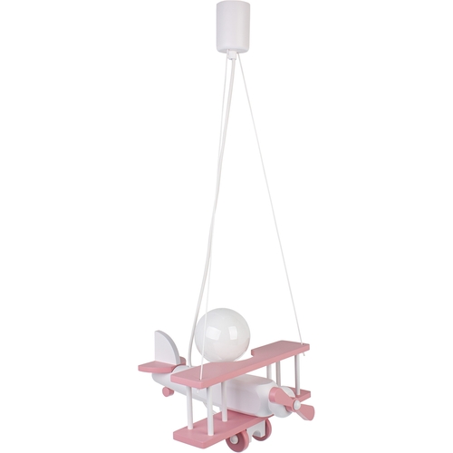 Hanging lamp Aeroplane small pink and white