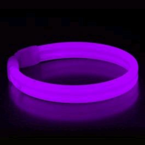 Blinkee 1145056 Wide Glow Stick 8 in. Bracelet, Purple - Pack of 3