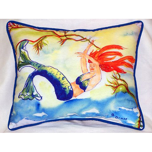 Betsy Drake HJ373B Resting Mermaid Large Pillow 16 x 20