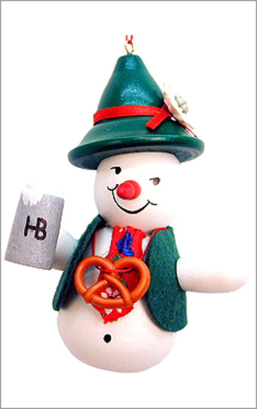 Alexander Taron 10-0122 Christian Ulbricht Ornament - Snowman Beerdrin