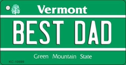 Smart Blonde KC-10699 1.5 x 3 in. Best Dad Vermont License Plate Novel