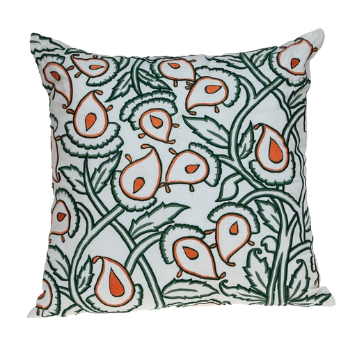 Parkland Collection PILF21013P Celeste Accent White Pillow Cover with 